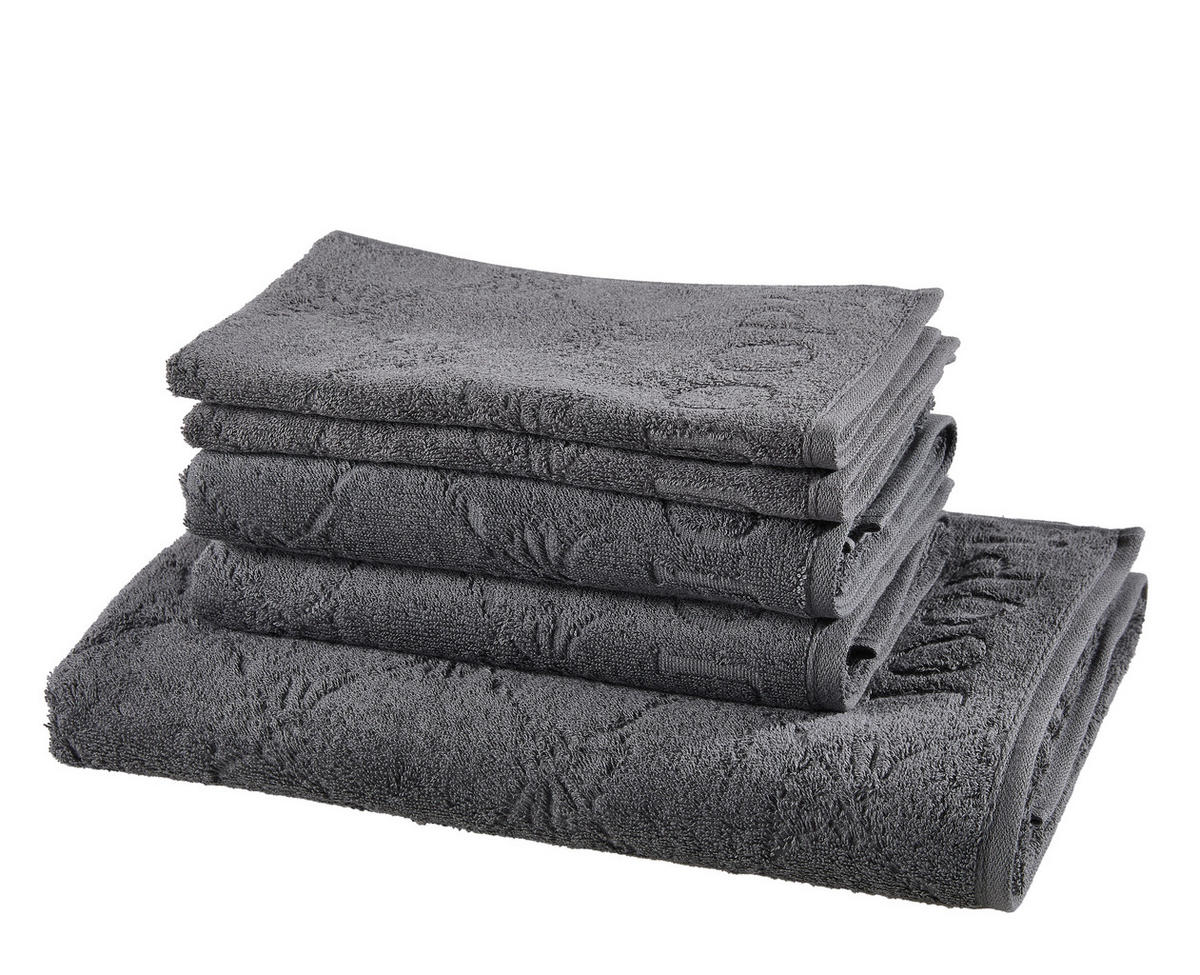 SADA RUČNÍKŮ A OSUŠEK, antracitová, šedá - šedá/antracitová, Basics, textil - Joop!