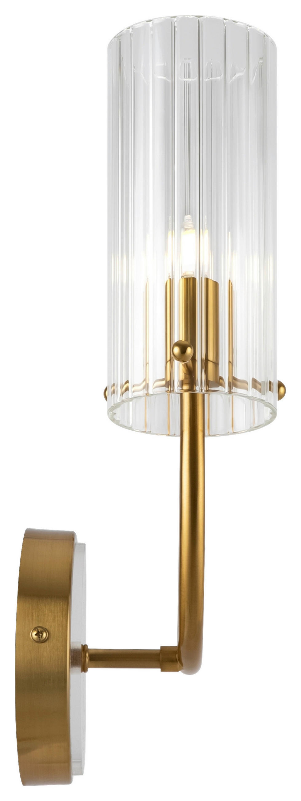 WANDLEUCHTE 25/38/12 cm   - Messingfarben, Basics, Glas/Metall (25/38/12cm) - MAYTONI