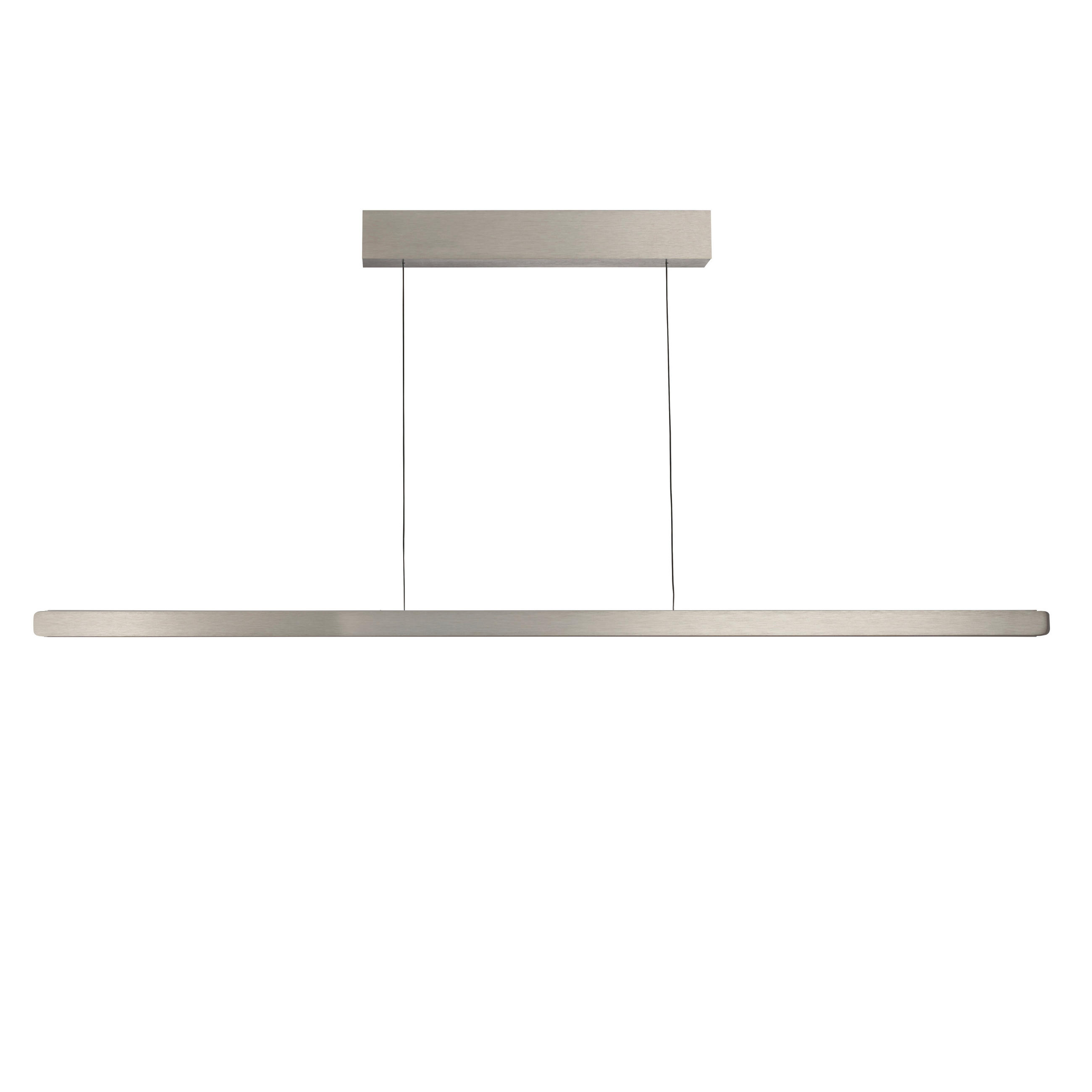 LED-HÄNGELEUCHTE Pendelleuchte 35/15 aufrecht Up/Down 145/1,5/3,5 cm   - Nickelfarben, Design, Metall (145/1,5/3,5cm) - Ambiente