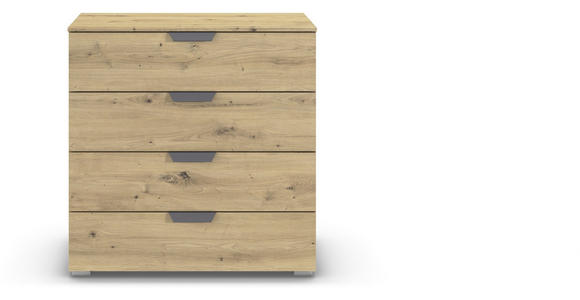 KOMMODE  in 80/81/42 cm  - Dunkelgrau/Eiche Artisan, Design, Holzwerkstoff/Metall (80/81/42cm) - Carryhome