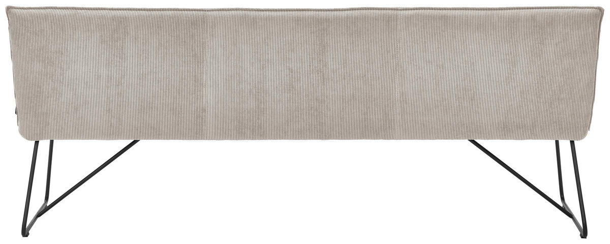 SITZBANK in Textil Ecru  - Ecru/Schwarz, Design, Textil/Metall (220/88/66cm) - Johann Jakob