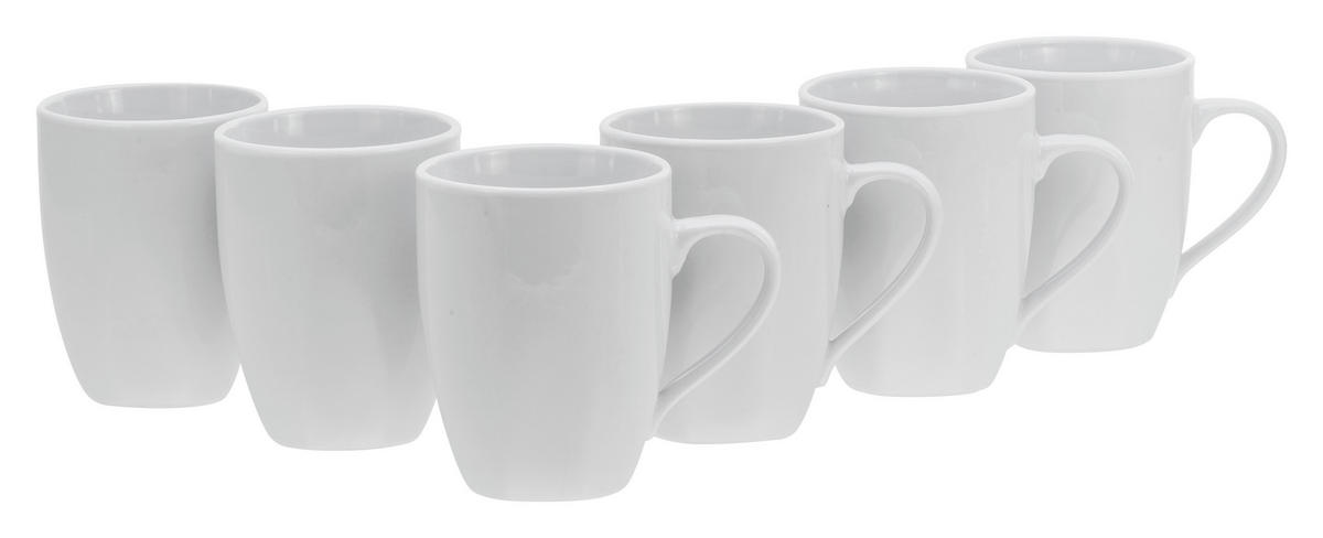 KAFFEEBECHERSET Square 6-teilig  - Weiß, Basics, Keramik (300ml) - Creatable