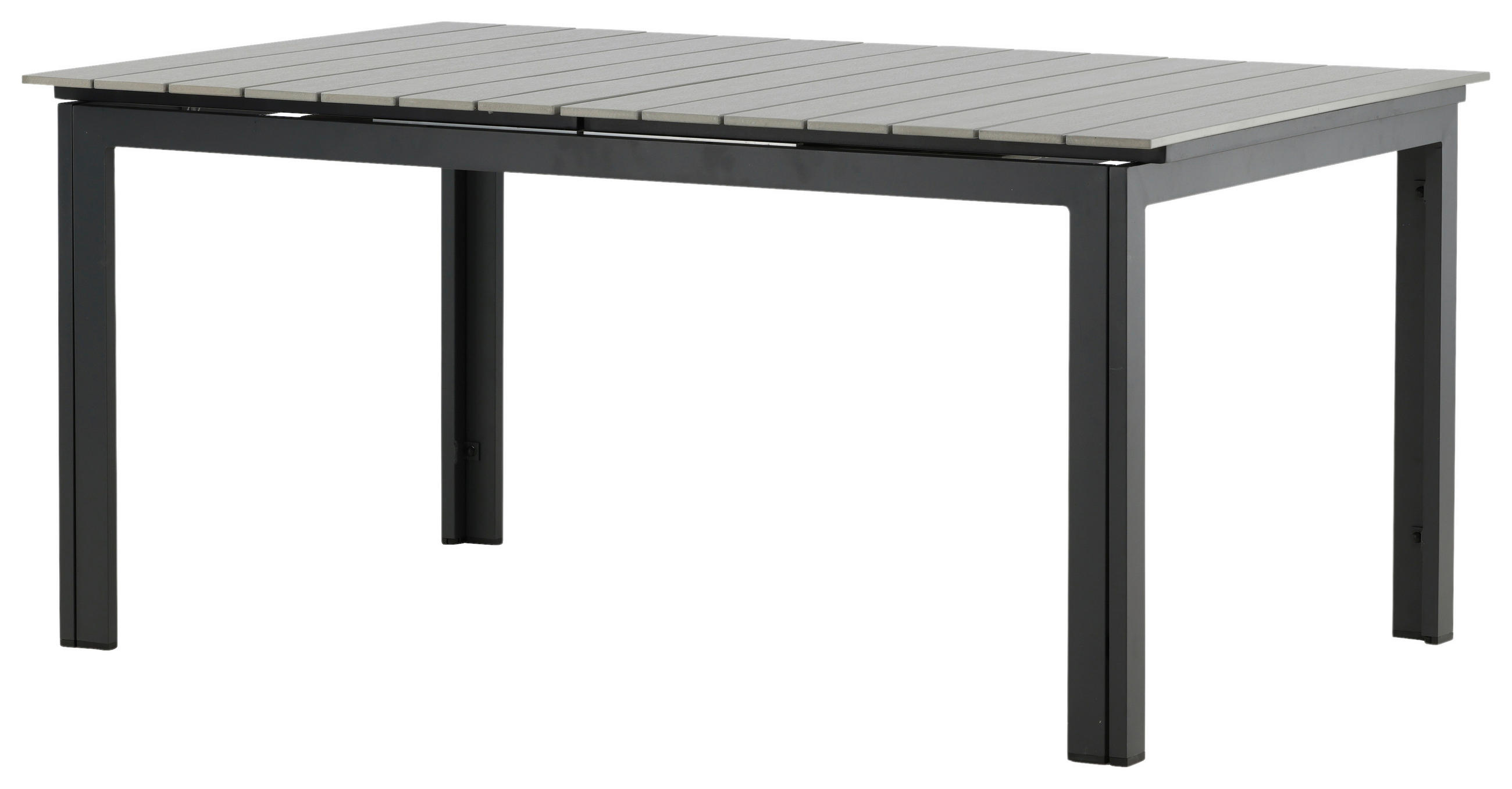 UTEBORD metall rektangulär  - grå/svart, Klassisk, metall (160/100/75cm) - Gardenson