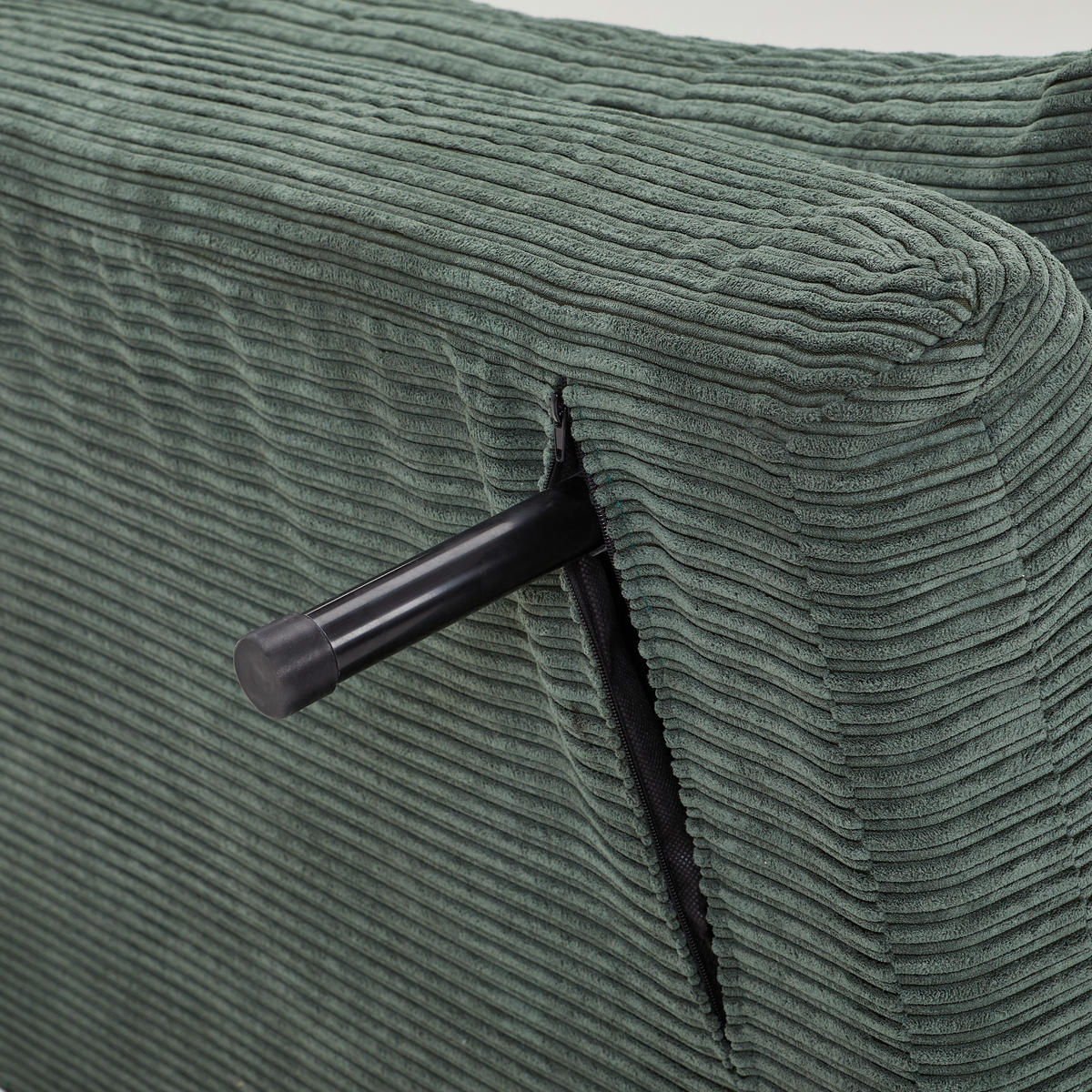 SCHLAFSOFA Cord Grün  - Eichefarben/Grün, Design, Holz/Textil (105/80/90cm) - Carryhome
