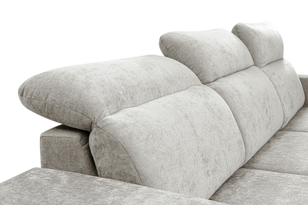 ROHOVÁ SEDAČKA, textil, slonovinová - černá/slonovinová, Basics, kov/textil (264/191cm) - Livetastic