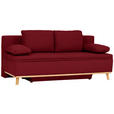 SCHLAFSOFA  in Webstoff Dunkelrot  - Naturfarben/Dunkelrot, KONVENTIONELL, Holz/Textil (203/95/96cm) - Venda