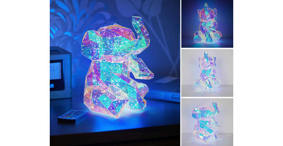 TISCHLEUCHTE - Transparent/Perlmutt, Trend, Kunststoff (33/31/40cm) - Novel