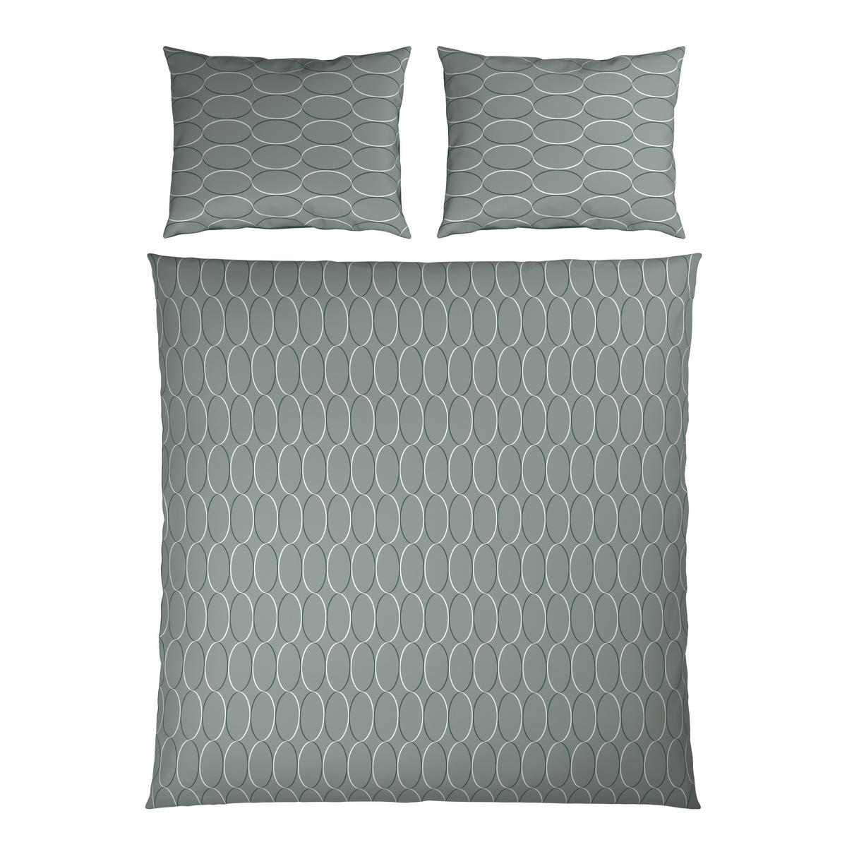 WENDEBETTWÄSCHE Mavie Satin 200/200 cm  - Grün, KONVENTIONELL, Textil (200/200cm) - Novel