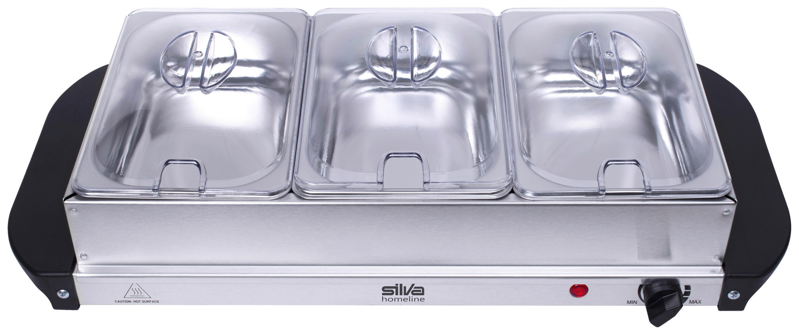 CHAFING-DISH Metall, Kunststoff  - Edelstahlfarben/Schwarz, Trend, Kunststoff/Metall (54,7/14/26,3cm) - Silva Schneider