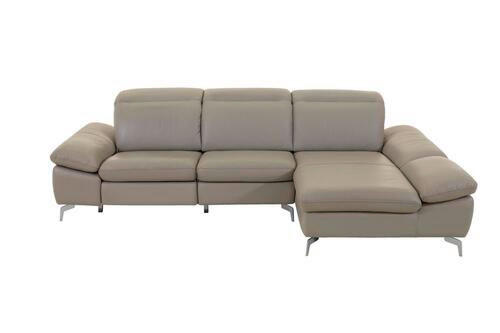 SEDEŽNA GARNITURA, kombinacija pravo usnje/videz usnja umazano rjava  - barve kroma/umazano rjava, Design, kovina/tekstil (275/167cm) - Xora