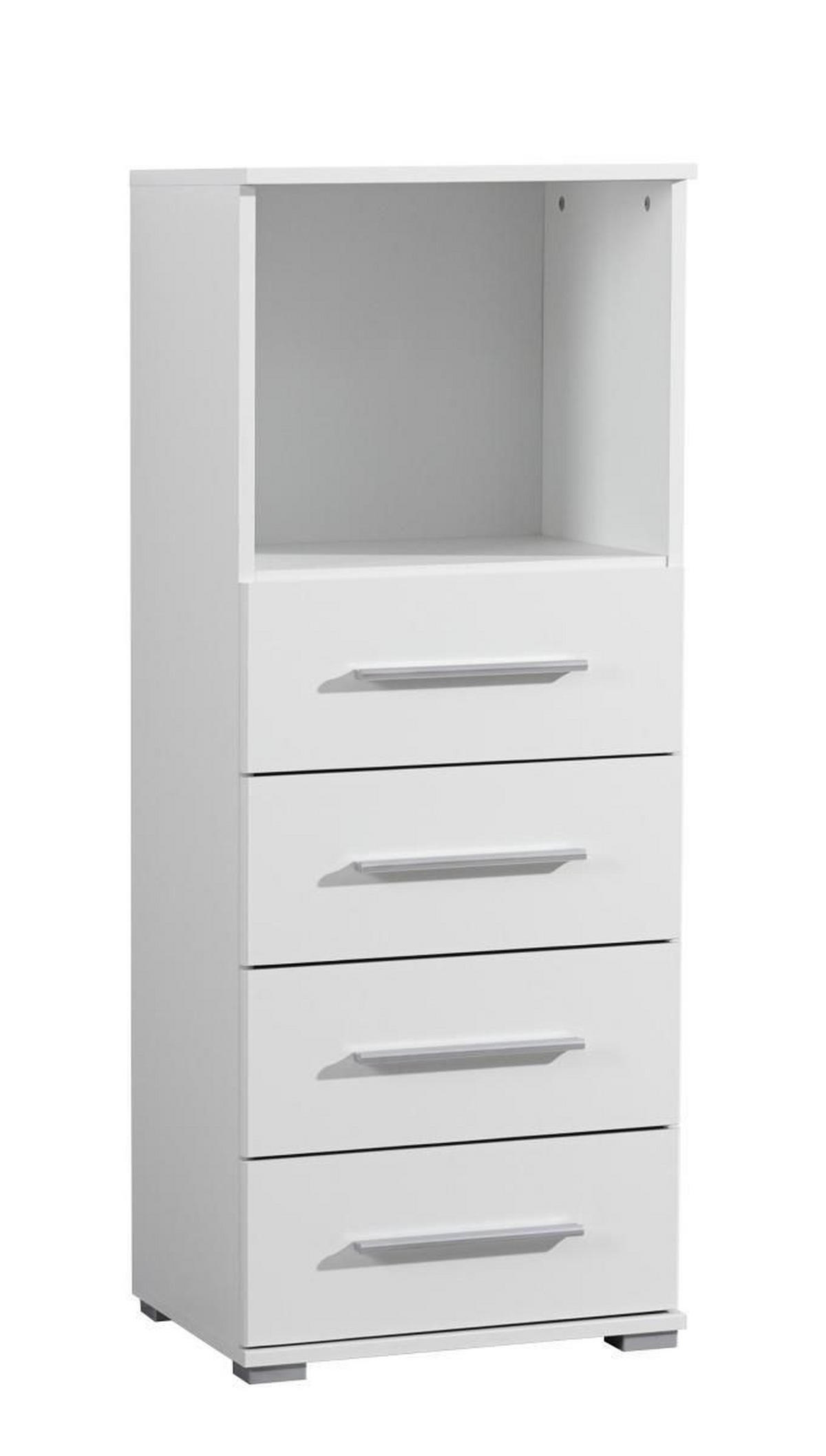 KOMMODE  in 47/121/42 cm  - Alufarben/Weiß, KONVENTIONELL, Holzwerkstoff/Kunststoff (47/121/42cm) - Xora