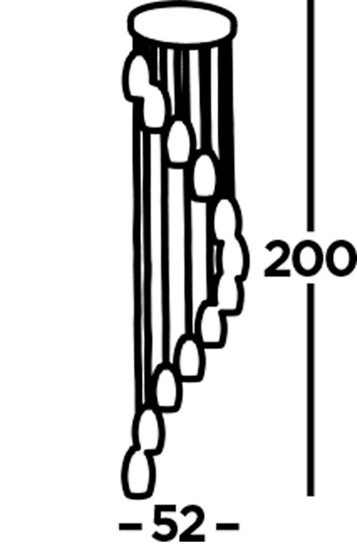 LED-PENDELLAMPA Cyclone 52/200 cm  - kromfärg, Modern, metall/glas (52/200cm)