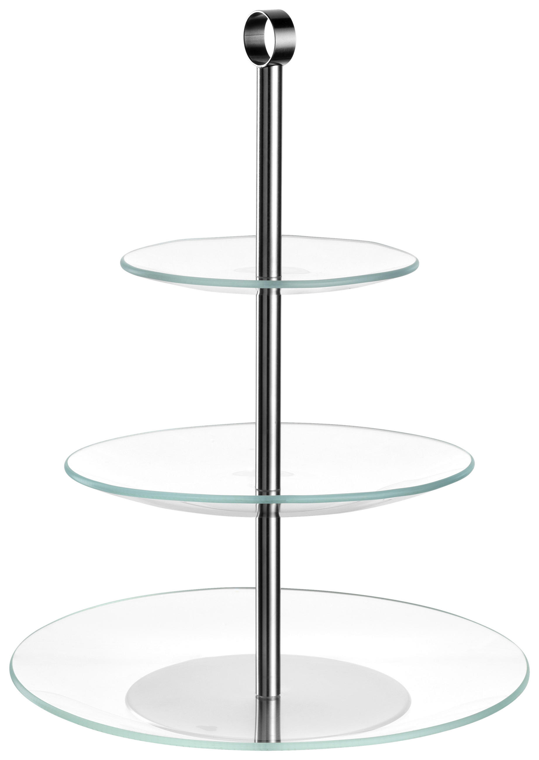 ETAGERE 3-stöckig - Transparent, Design, Glas (26,60/36,00/26,60cm) - Leonardo