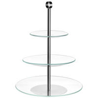 SÜTEMÉNYES ÁLLVÁNY 3 emeletes - áttetsző, Design, Üveg (26,60/36,00/26,60cm) - Leonardo