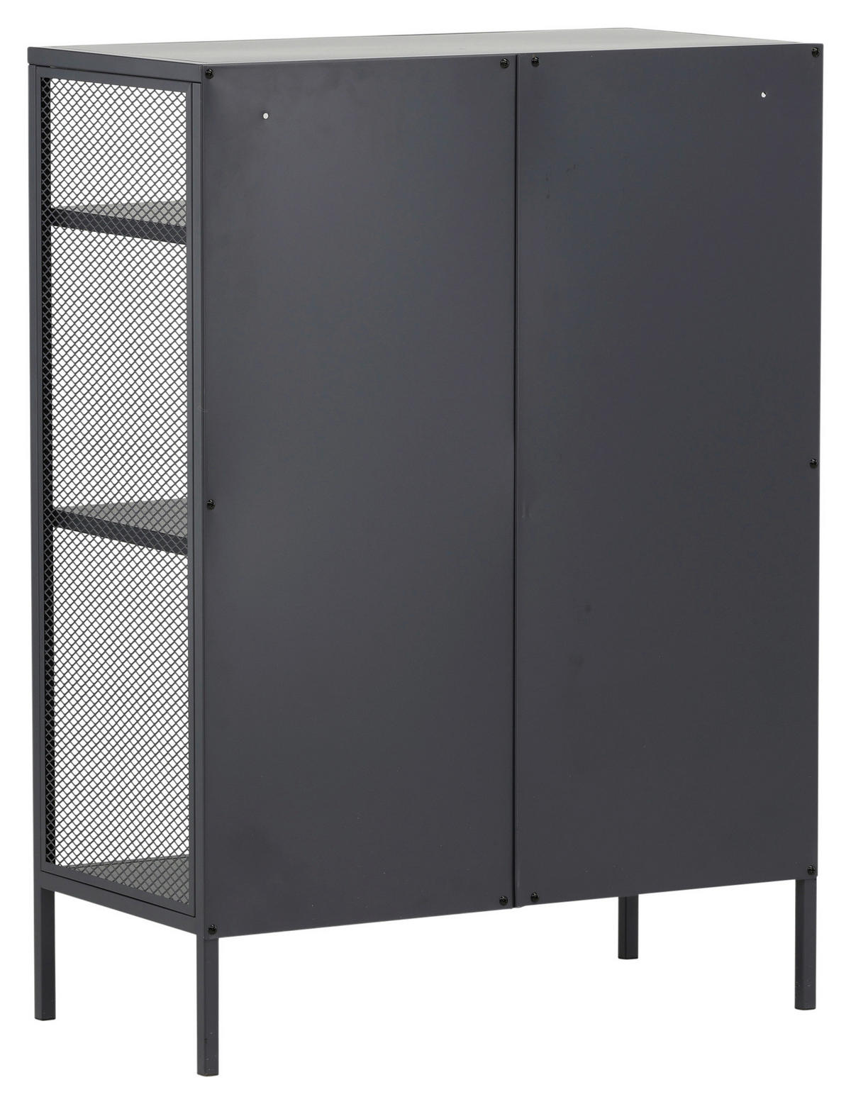 BÜCHERWAND Grau  - Dunkelgrau/Grau, Design, Metall (80/110/40cm) - Livetastic