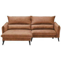 ECKSOFA Rostfarben Velours  - Rostfarben/Schwarz, Design, Holz/Textil (170/238cm) - Carryhome