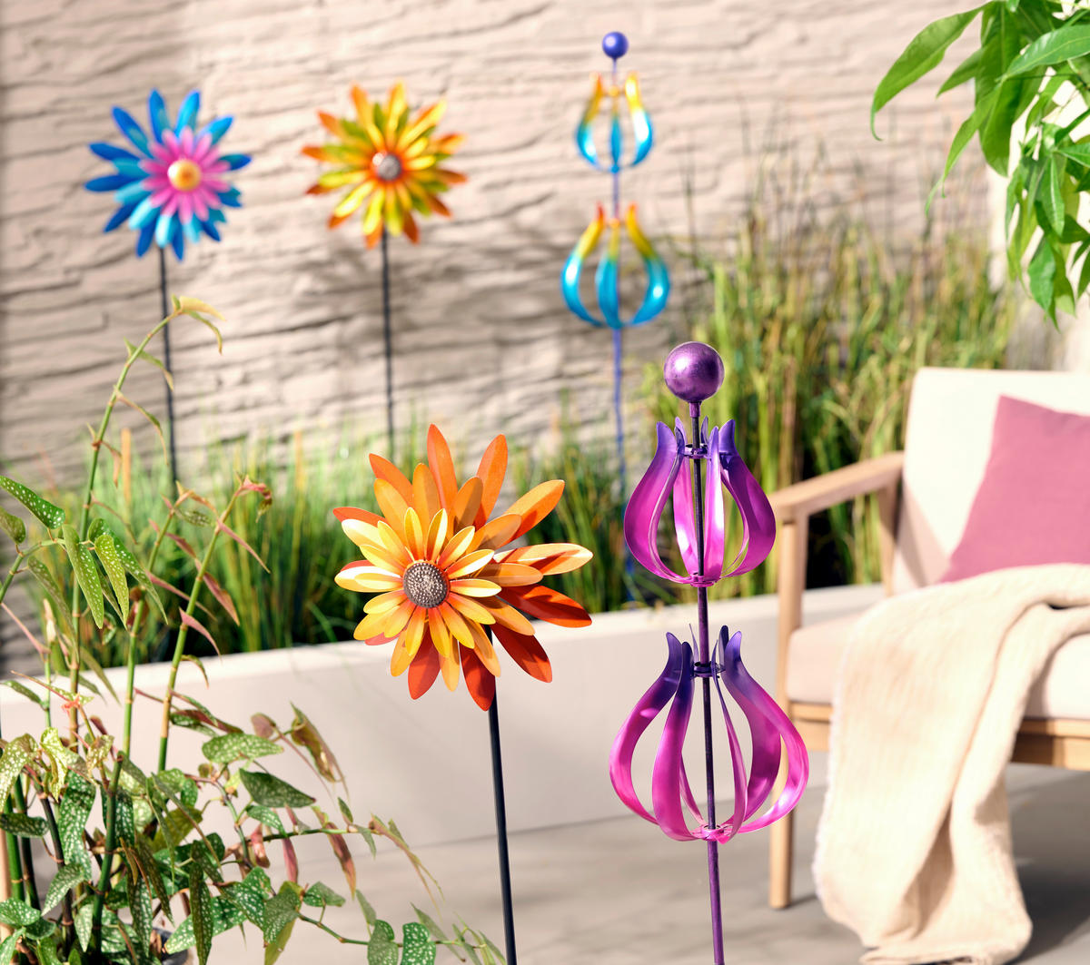 SZÉLKERÉK - lila/kék, Lifestyle, fém (20,5/128,5/18cm)