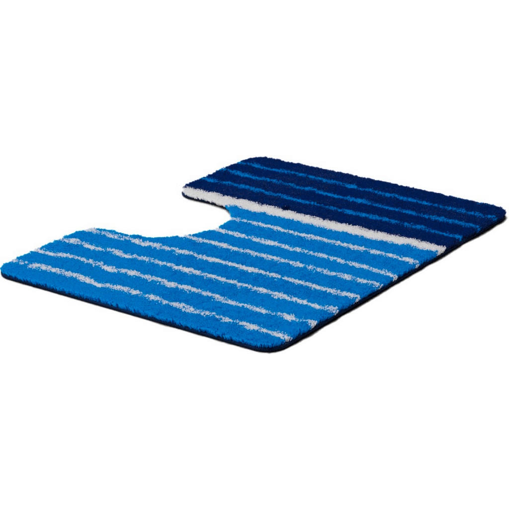 Thumbnail - Grund Wc-Vorleger Grund, Blau, Textil, Streifen, rechteckig, 50x60 cm, Oeko-Tex® Standard 100, Badtextilien, WC Vorleger
