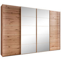 SCHWEBETÜRENSCHRANK 330/217/67 cm 4-türig Buchefarben  - Buchefarben, Natur, Glas/Holz (330/217/67cm) - Linea Natura