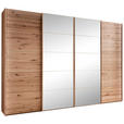 SCHWEBETÜRENSCHRANK 330/217/67 cm 4-türig Buchefarben  - Buchefarben, Natur, Glas/Holz (330/217/67cm) - Linea Natura