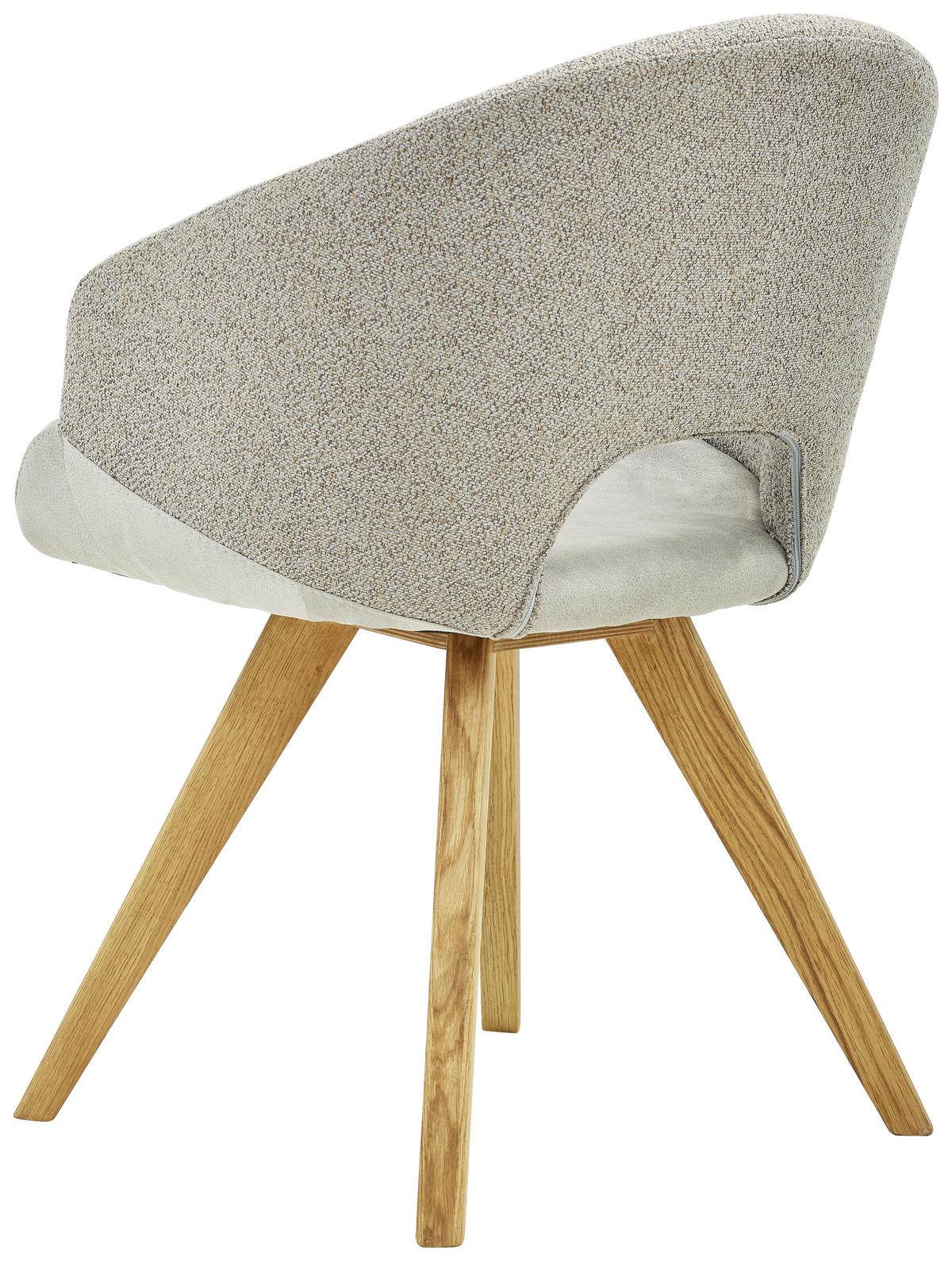 ARMLEHNSTUHL  in Webstoff, Flachgewebe  - Eichefarben/Creme, Design, Holz/Textil (58/83/59cm) - Linea Natura
