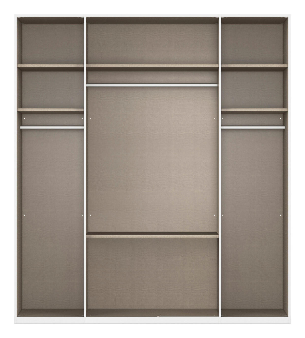 DREHTÜRENSCHRANK 201/223/61 cm,  in Champagner, 4-türig  - Edelstahlfarben/Champagner, Basics, Holzwerkstoff/Metall (201/223/61cm) - Novel