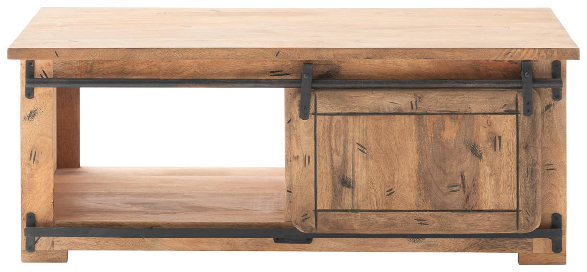 KONFERENČNÍ STOLEK, antracitová, přírodní barvy, dřevo, 120/45/70 cm - přírodní barvy/antracitová, Lifestyle, kov/dřevo (120/45/70cm) - MID.YOU
