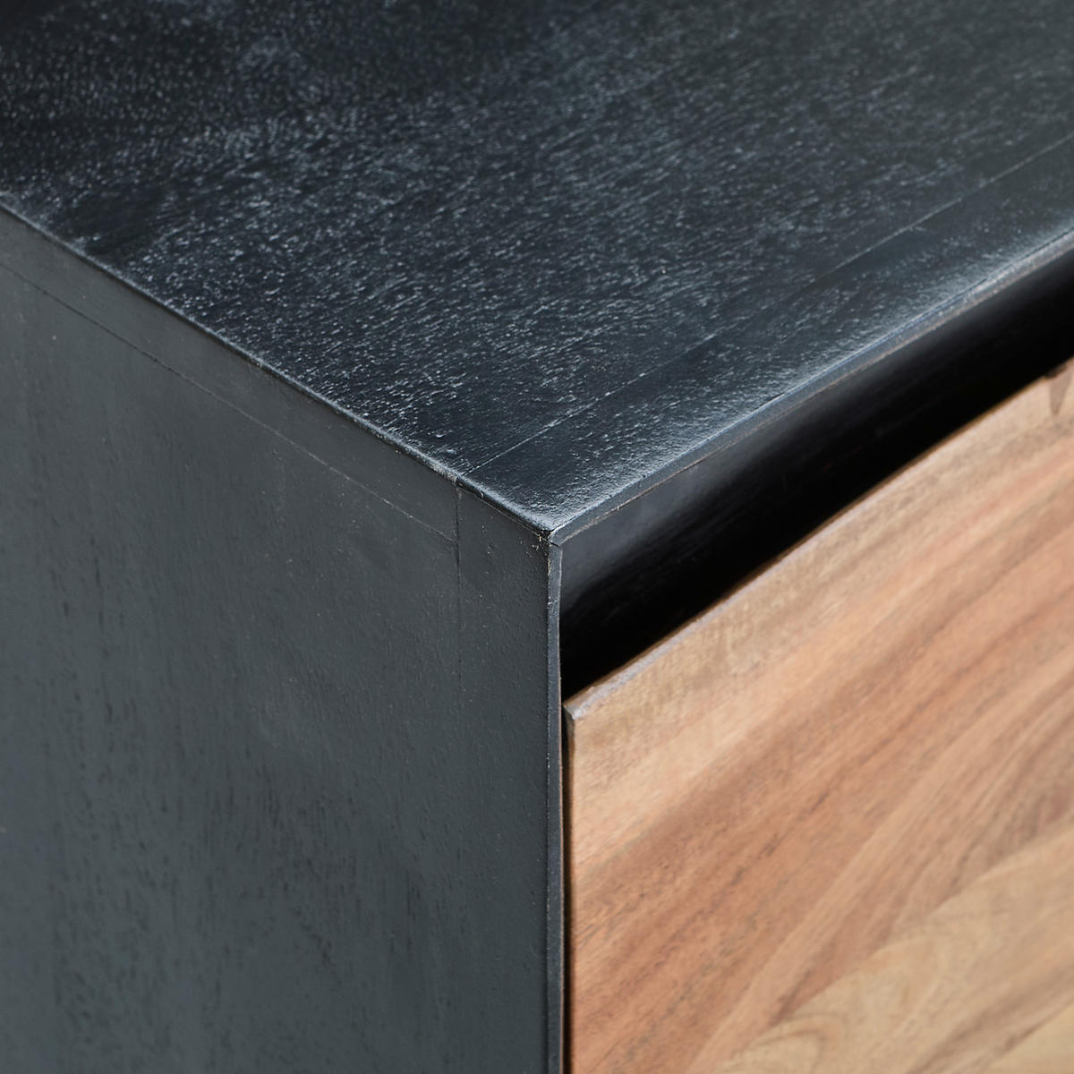 SIDEBOARD  168/76/61 cm  - Schwarz/Naturfarben, Design, Holz/Metall (168/76/61cm) - Livetastic