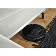 ECKSOFA in Chenille Ecru  305/224 cm  - Ecru/Schwarz, Design, Textil/Metall (305/224cm) - Dieter Knoll