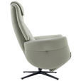 MASSAGESESSEL Echtleder Lederlook Grau    - Grau, Design, Leder/Textil (77/113/90cm) - Xora