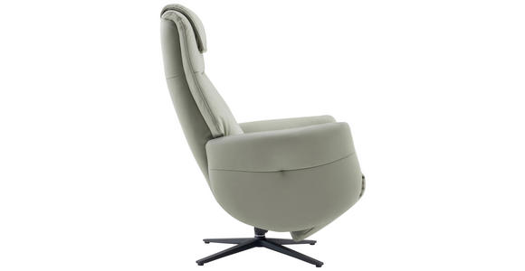 MASSAGESESSEL Echtleder Lederlook Grau - Grau, Design, Leder/Textil (77/113/90cm) - Xora