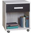ROLLCONTAINER -türig Graphitfarben, Weiß - Graphitfarben/Weiß, Design, Kunststoff (46/59/45cm) - CARRYHOME