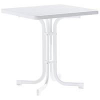 GARTENTISCH Holzwerkstoff Weiß quadratisch  - Weiß, MODERN, Holzwerkstoff/Metall (70/70/72cm) - Sieger