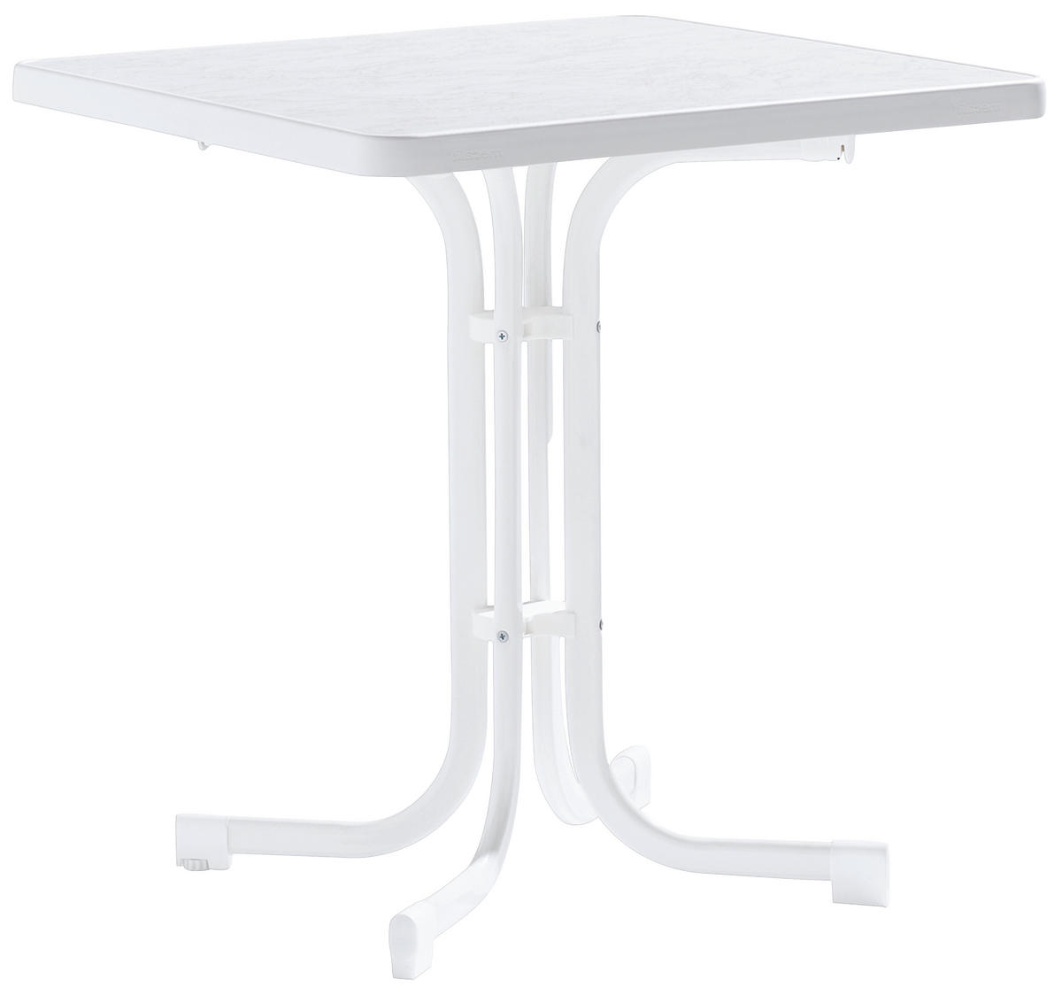 GARTENTISCH Holzwerkstoff Weiß quadratisch  - Weiß, MODERN, Holzwerkstoff/Metall (70/70/72cm) - Sieger