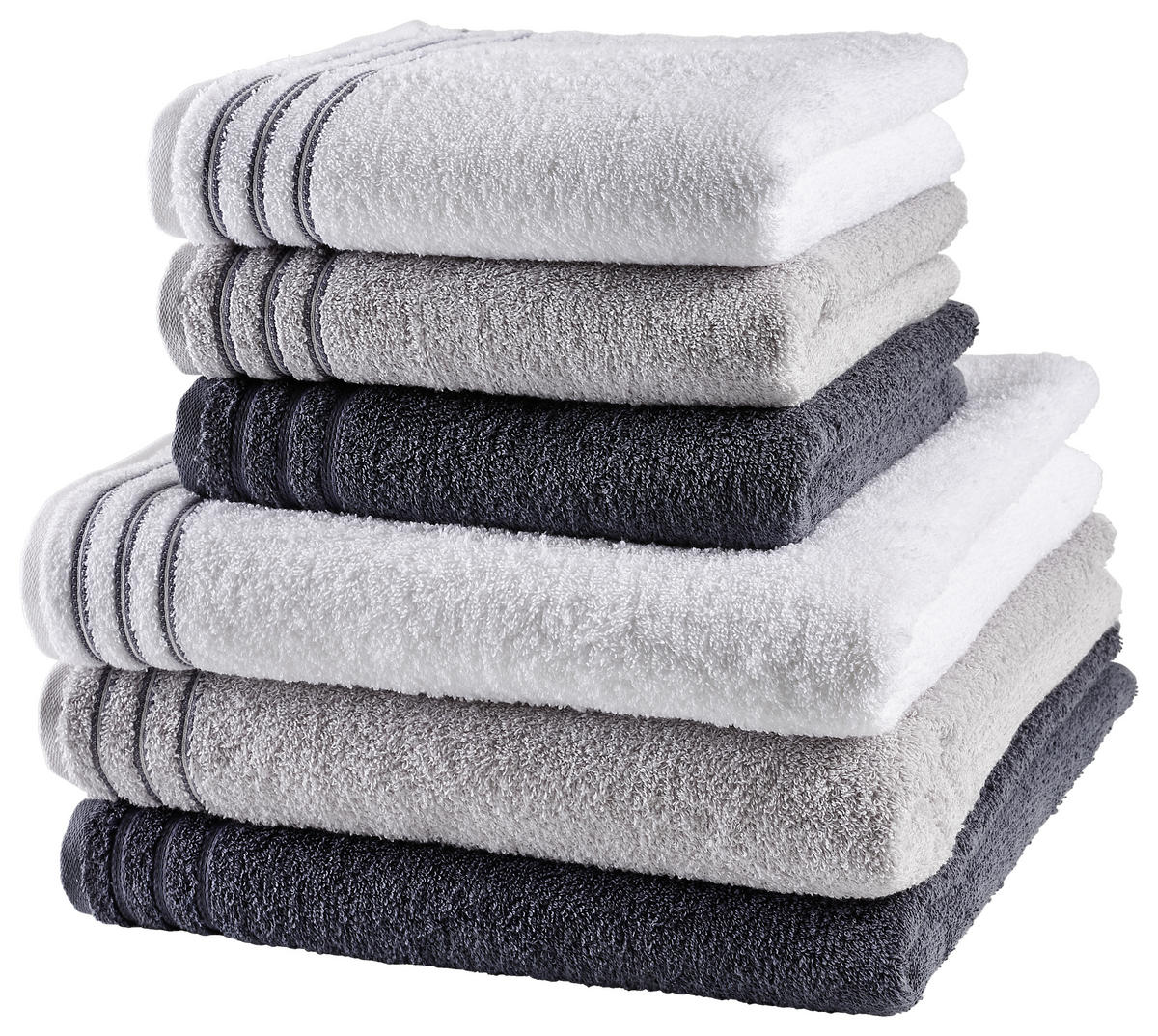 DUSCHTUCH Grossetto 67/140 cm  - Grau, Basics, Textil (67/140cm) - Vossen