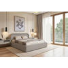 POLSTERBETT Bettkasten, Lattenrost 180/200 cm  in Grau  - Eichefarben/Grau, MODERN, Holz/Textil (180/200cm) - Livetastic