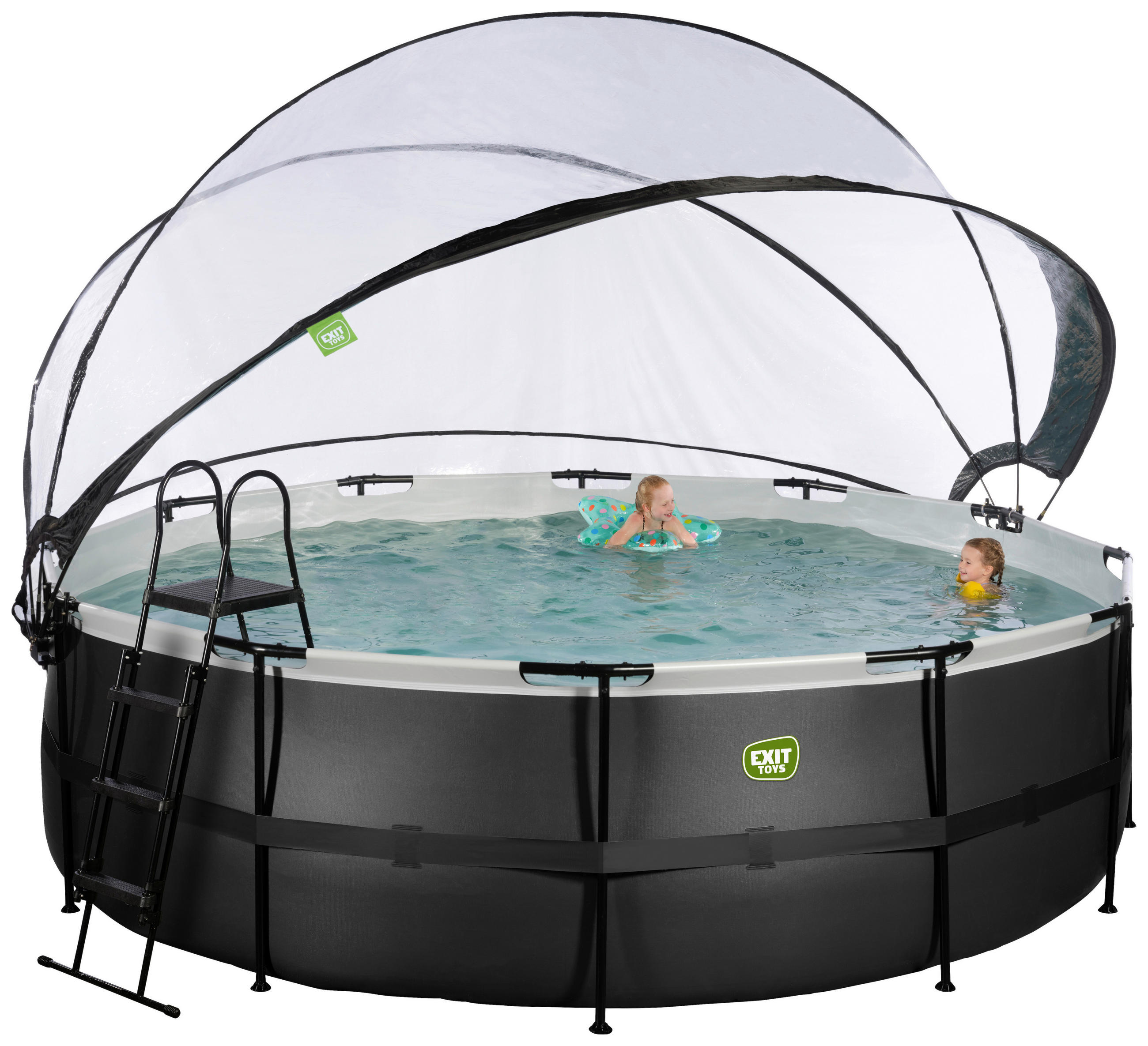 POOL 450/122 cm  - Anthrazit, Konventionell, Kunststoff/Metall (450/122cm) - EXIT Toys