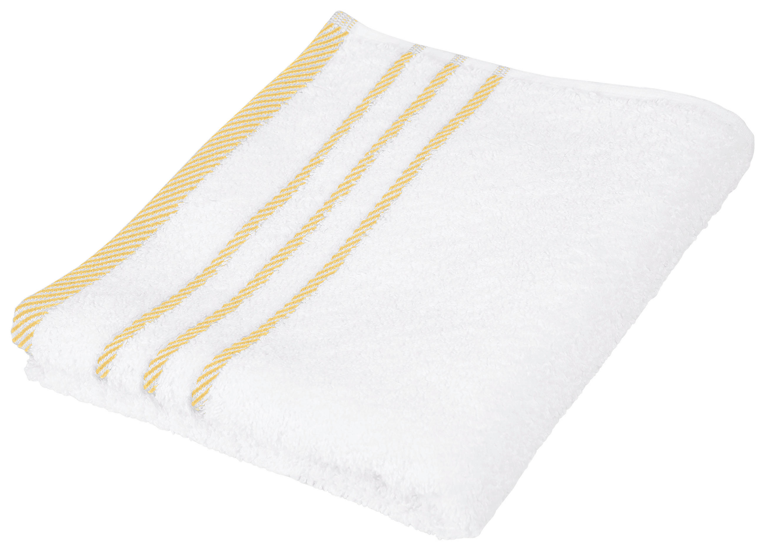 RUČNÍK, 50/90 cm, žlutá, bílá - bílá/žlutá, Konvenční, textil (50/90cm) - Esposa