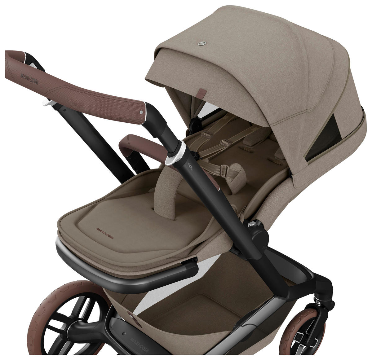 KINDERWAGEN Fame  - Graubraun/Graphitfarben, Basics, Kunststoff/Textil (61.5/110/95,5cm) - Maxi-Cosi