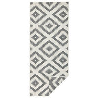 OUTDOORTEPPICH für Terrasse und Balkon 80/250 cm Twin Creme, Grau  - Creme/Grau, Basics, Kunststoff (80/250cm) - Hanse Home