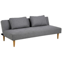 SCHLAFSOFA in Grau, Eichefarben  - Eichefarben/Grau, Design, Holz/Textil (180/74/86cm) - MID.YOU