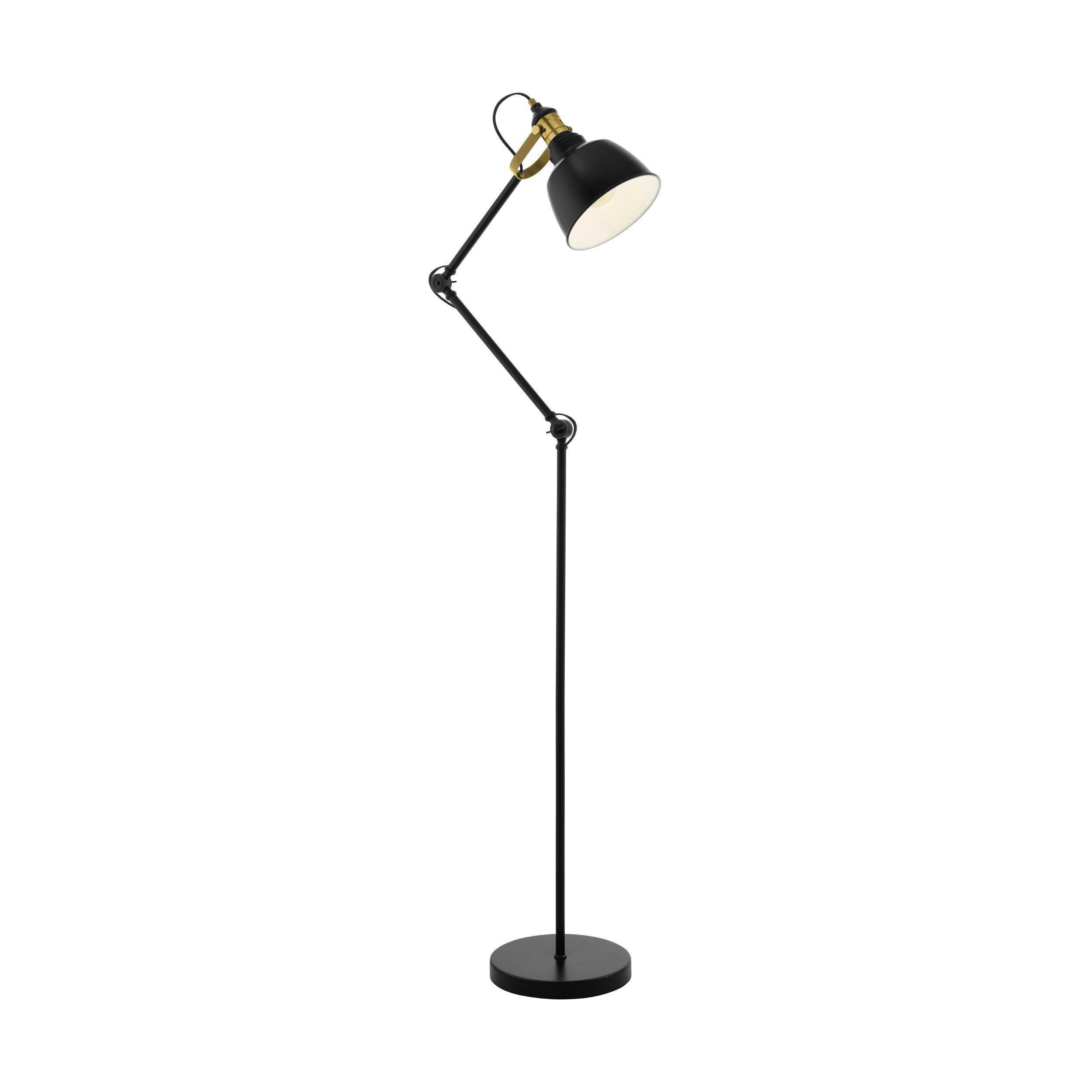 STEHLEUCHTE 46/25/149,5 cm    - Schwarz, KONVENTIONELL, Metall (46/25/149,5cm) - Eglo