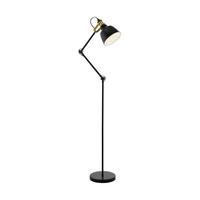 STEHLEUCHTE 46/25/149,5 cm   - Schwarz, KONVENTIONELL, Metall (46/25/149,5cm) - Eglo