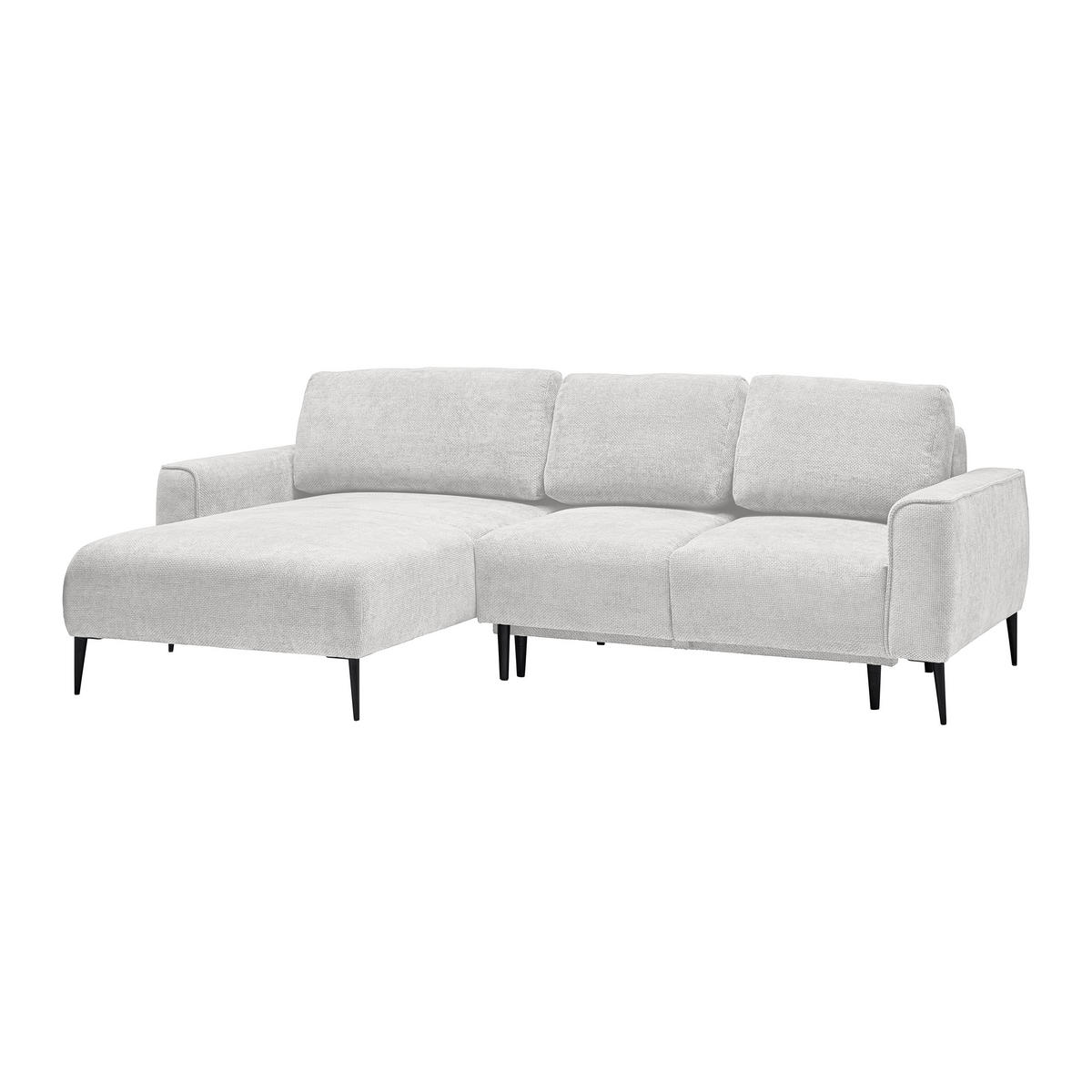 HÖRNSOFFA i vävt tyg cremefärgad  - svart/cremefärgad, Modern, metall/textil (164/255cm) - MID.YOU