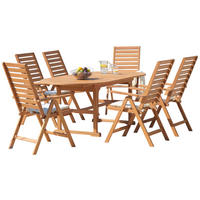 Garnitură De Grădină 7 piese  - maro, Modern, lemn - Ambia Garden