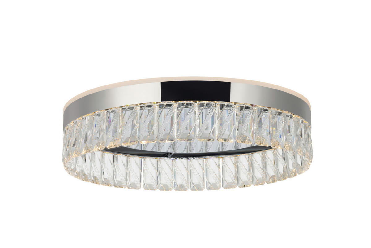 LED-DECKENLEUCHTE Bunda 40/11 cm  - Klar, Design, Glas/Kunststoff (40/11cm) - Glandor