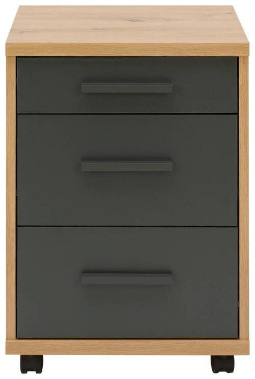 ROLLBOX - stejar Artisan/antracit, Konventionell, plastic/material pe bază de lemn (40/56/39cm) - Cantus
