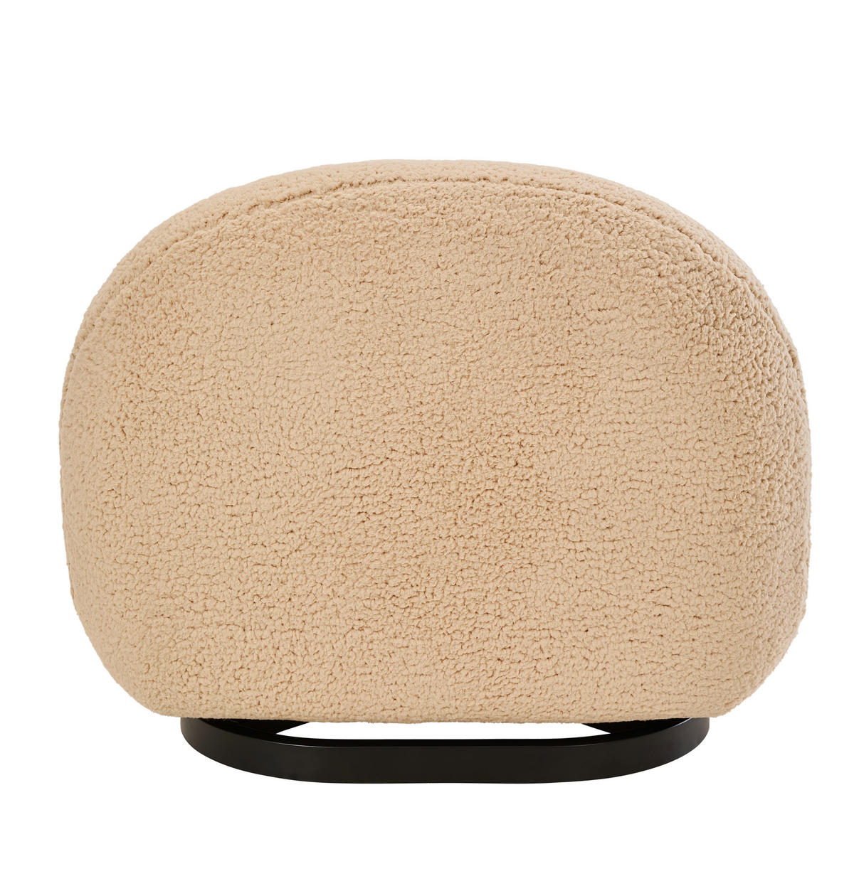 SESSEL in Bouclé Beige  - Beige/Schwarz, Trend, Textil/Metall (75/66/87cm) - P & B