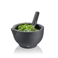 MÖRSERSET GRINO  - Anthrazit/Weiß, KONVENTIONELL, Keramik (7,7/4,7cm) - Gefu