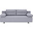 SCHLAFSOFA Webstoff Hellgrau - Hellgrau/Alufarben, Design, Kunststoff/Textil (204/70/80/94cm) - Carryhome SCHLAFSOFA Webstoff Hellgrau - Hellgrau/Alufarben, Design, Kunststoff/Textil (204/70/80/94cm) - Carryhome